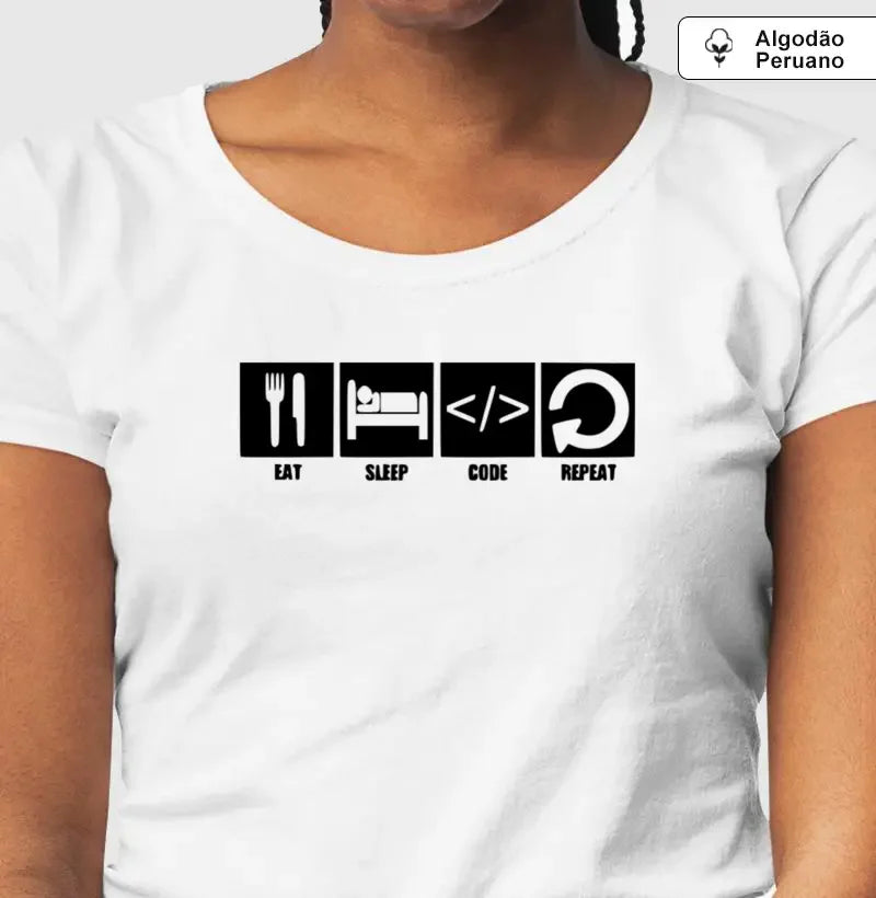 ESCR #02 - Eat, Sleep, Code, Repeat - CAMISETA 530510