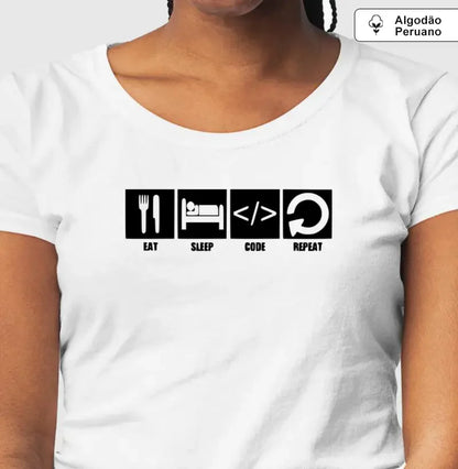 ESCR #02 - Eat, Sleep, Code, Repeat - CAMISETA 530510