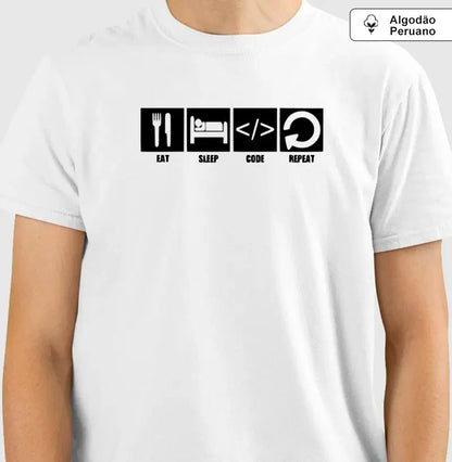 ESCR #02 - Eat, Sleep, Code, Repeat - CAMISETA 530510