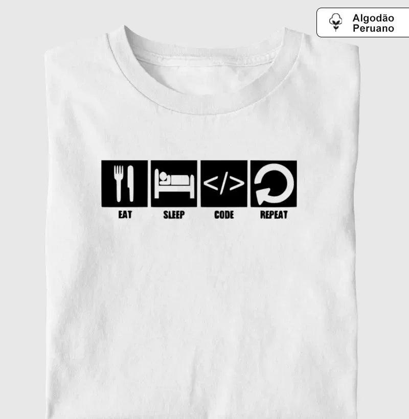 ESCR #02 - Eat, Sleep, Code, Repeat - CAMISETA 530510