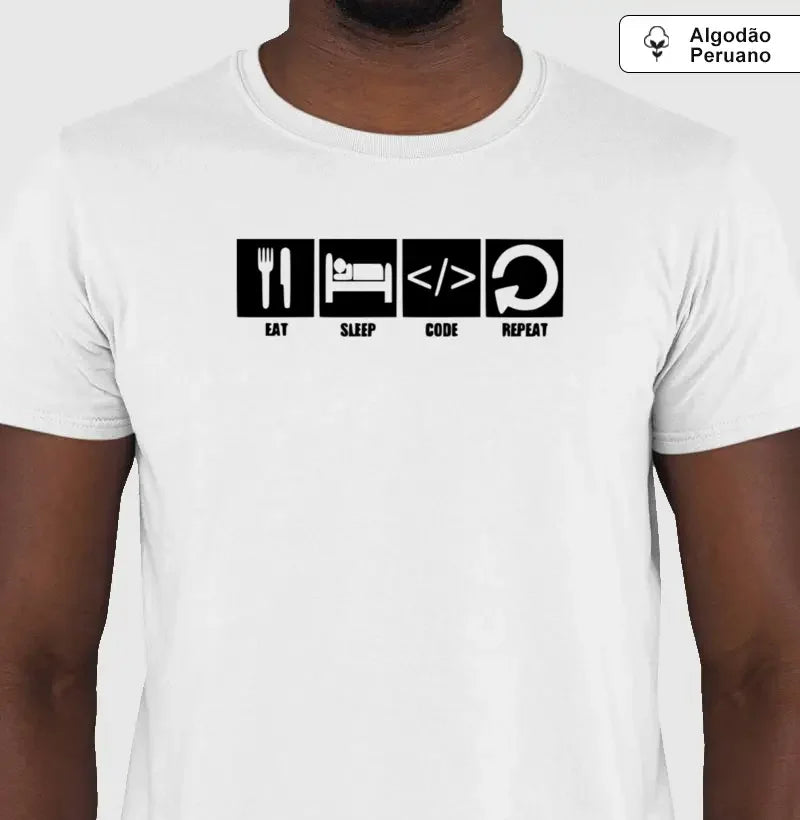 ESCR #02 - Eat, Sleep, Code, Repeat - CAMISETA 530510