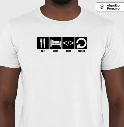 ESCR #02 - Eat, Sleep, Code, Repeat - CAMISETA 530510
